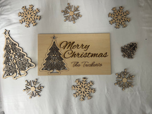 Personalized Christmas Welcome Sign