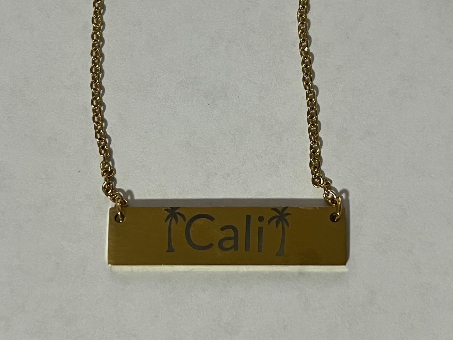 Custom Engraved Bar Necklace