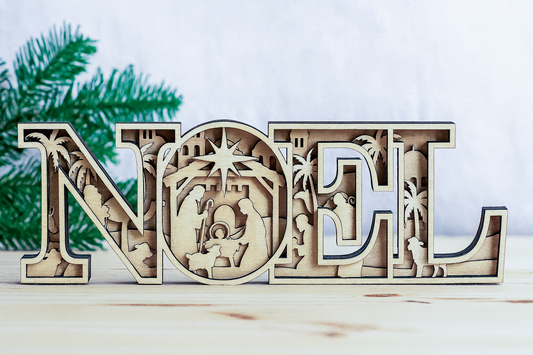 Noel Laser Cut Wood Decor